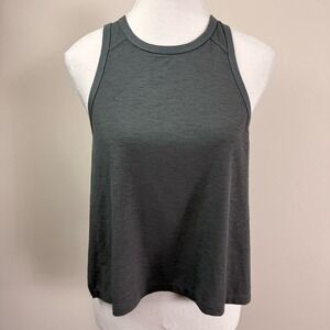 FP Movement Free People Womens Breezy Mesh Back Tank Top Charcoal Gray Small